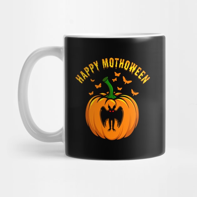 Happy Mothoween Funny Mothman Pumpkin Halloween by Strangeology